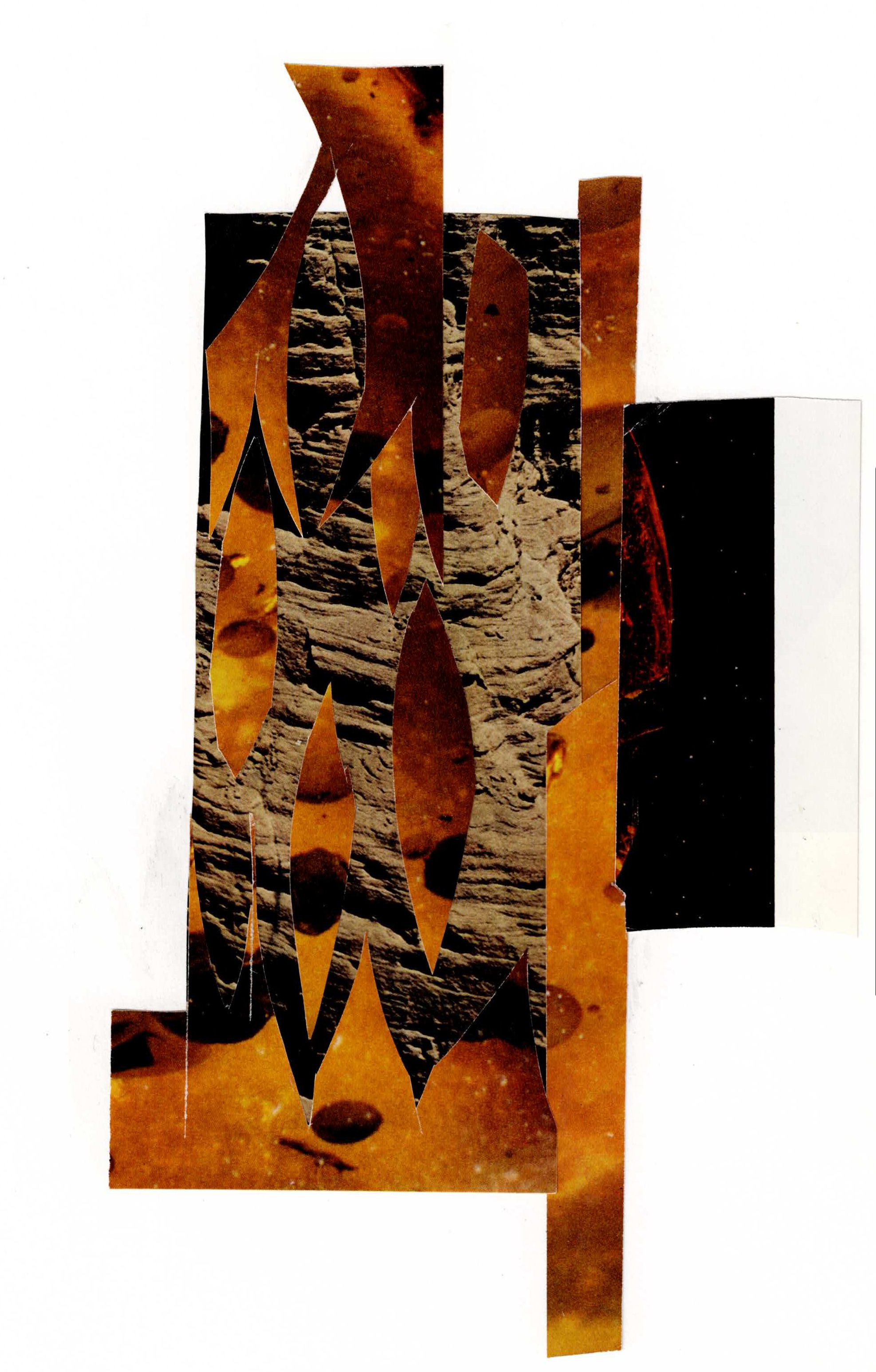 rocks with ancient resin over